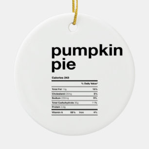Pumpkin Pie Nutritional Information Facts Keramisch Ornament