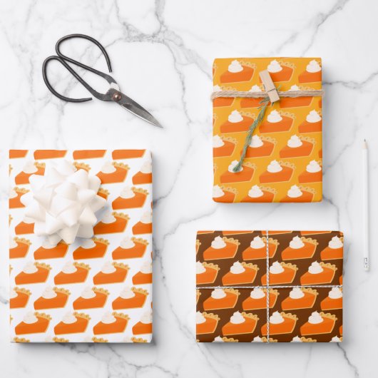 Pumpkin Pie Pattern Inpakpapier Vel (Voorkant)