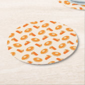Pumpkin Pie Pattern Ronde Kartonnen Onderzetter (Gebogen)