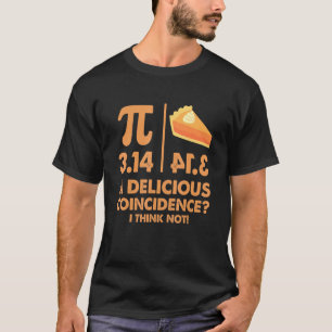 Pumpkin Pie Pi Day CoIncidentie Wiskunde Club Teac T-shirt