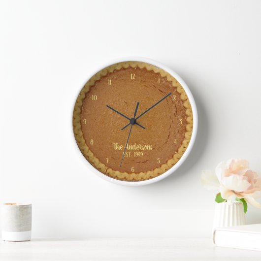 Pumpkin Pie Pie O'Clock Personalized Clock (Huis)