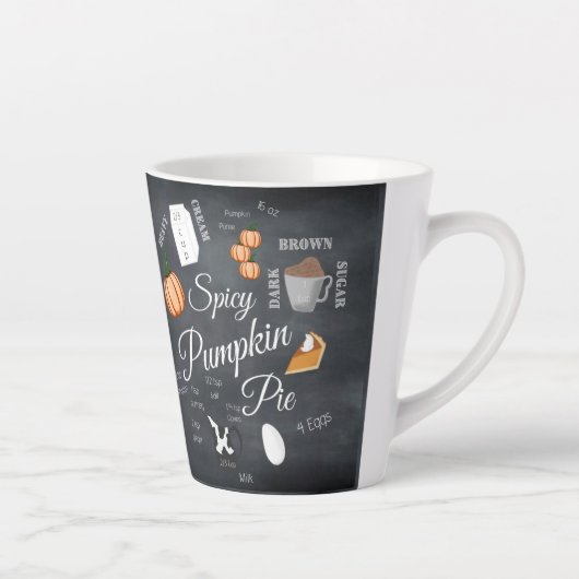 Pumpkin Pie, pikante pompoen Latte Mok (Rechts)