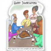 Pumpkin Pie Politics Custom Cut Stickers (Voorkant)