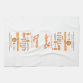Pumpkin Pie Recipe Kitchen Towel Theedoek (Horizontaal)
