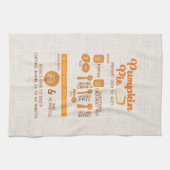 Pumpkin Pie Recipe Kitchen Towel Theedoek (Horizontaal)