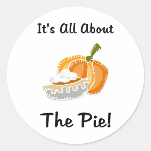 Pumpkin Pie Ronde Sticker (Voorkant)