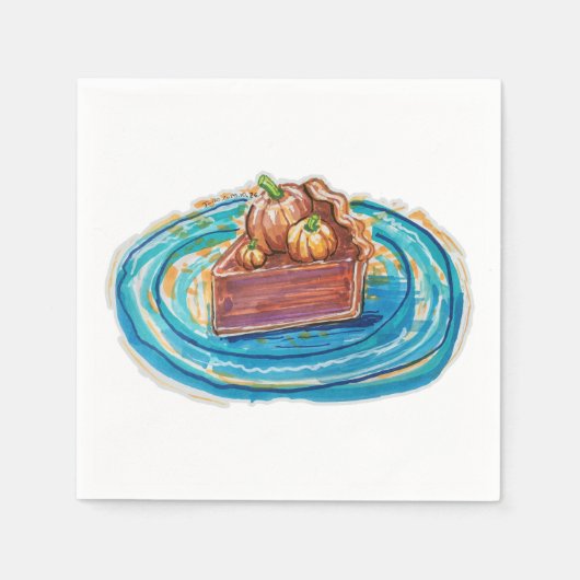 Pumpkin Pie Slice Servet (Voorkant)