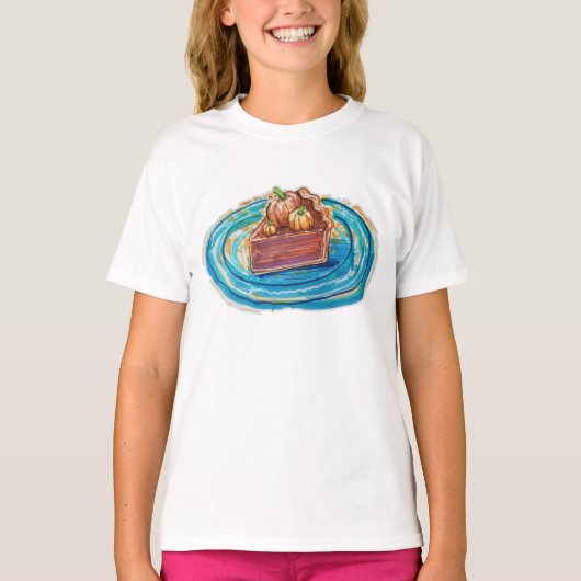 Pumpkin Pie Slice T-shirt (Voorkant)