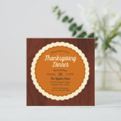 Pumpkin Pie Thanksgiving Dinner Kaart (Staand voorkant)