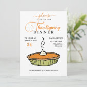 Pumpkin Pie, Thanksgiving Dinner Kaart (Staand voorkant)