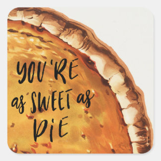  Pumpkin Pie Vierkante Sticker