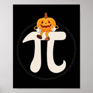 Pumpkin Pie Wiskunde Funny Halloween Poster