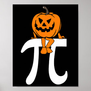 Pumpkin Pie Wiskunde Funny Halloween Thanksgiving Poster