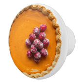 Pumpkin Pie with Sugared Cranberries Keramische Knop (Rechts)