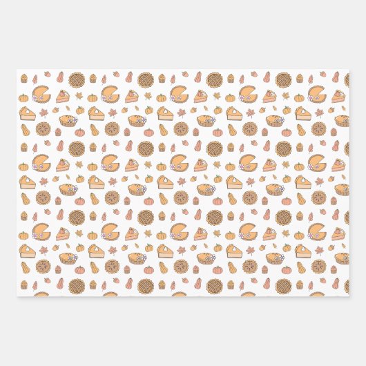 Pumpkin Pie Wrapping Paper Sheets (Voorkant 3)