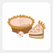 Pumpkin Pies Vierkante Sticker (Voorkant)