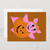 Pumpkin Pig Briefkaart (Voorkant / Achterkant)