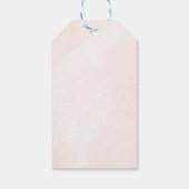 Pumpkin Pink Floral Girl Baby shower Dank u Cadeaulabel (Achterkant)