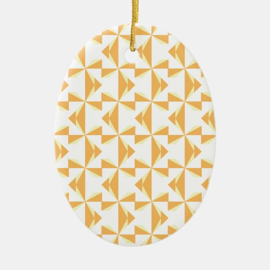 Pumpkin Pinwheels Keramisch Ornament (Voorkant)