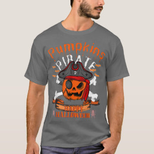 Pumpkin Pirate Happy Halloween, Humor Horror Party T-shirt