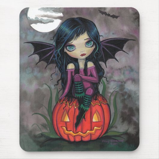 Pumpkin Pixie Halloween Mousepad Muismat (Voorkant)