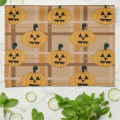 Pumpkin Plaid Theedoek (Gevouwen)