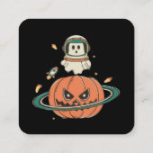 Pumpkin Planet Vierkante Visitekaartje (Achterkant)