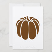 Pumpkin-pleister in de uitnodiging tot het huwelij (Achterkant)