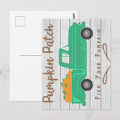 Pumpkin-pleister met Boerderij Vrachtwagen voor He Briefkaart (Voorkant / Achterkant)