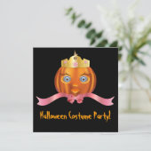 Pumpkin Princess Halloween Kaart (Staand voorkant)