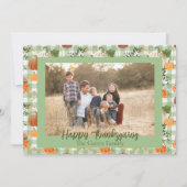 Pumpkin Pset Thanksgiving Foto Holiday Kaart (Voorkant)