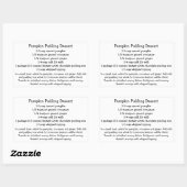 Pumpkin Pudding Dessert Stickers (Vel)