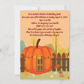 Pumpkin Pups Herfstfeest Verjaardag Kaart (Achterkant)