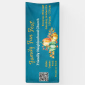 Pumpkin QR Code Church Herfst Autumn Harvest Spandoek (Verticaal)