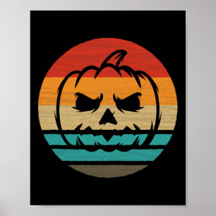 Pumpkin Retro Style Poster