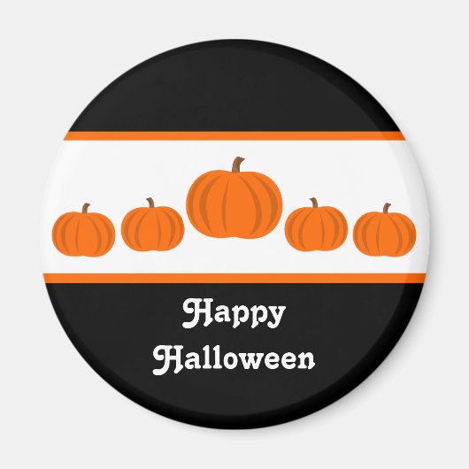 Pumpkin Row Halloween Magnet Magneet (Voorkant)