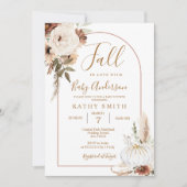 Pumpkin Rustic Floral Boho Arch Herfst verliefd op Kaart (Voorkant)