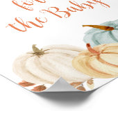 Pumpkin Rustic Floral Predictions for baby Poster (Hoek)
