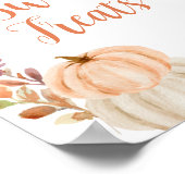 Pumpkin Rustic Floral Sweet Tres-bord Poster (Hoek)