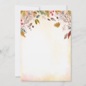 Pumpkin Rustic Leaves Baby shower Invitation Kaart (Achterkant)