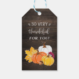 Pumpkin Rustieke Thanksgiving Favor Tags Cadeaulabel