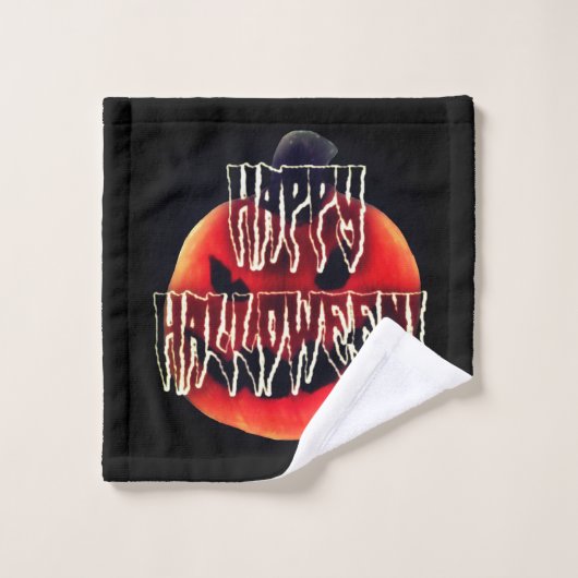 Pumpkin Scare-Wht Bad Handdoek (Wasdoekje)