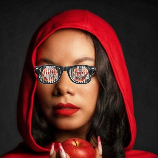 Pumpkin Scare-Wht Retro Zonnebril