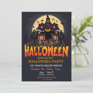 Pumpkin Scary House, Halloween Planner Party Kaart