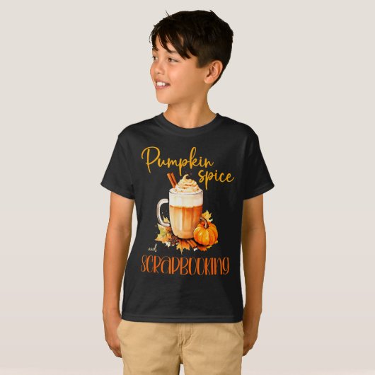 Pumpkin Sce & Scrapbooking _ Cute Autumn Rusti T-shirt (Voorkant volledig)