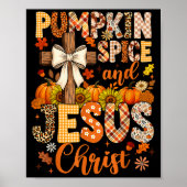 Pumpkin Sce And Jesus Christ Funny Fall Christian Poster (Voorkant)