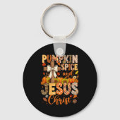Pumpkin Sce And Jesus Christ Funny Fall Christian  Sleutelhanger (Voorkant)
