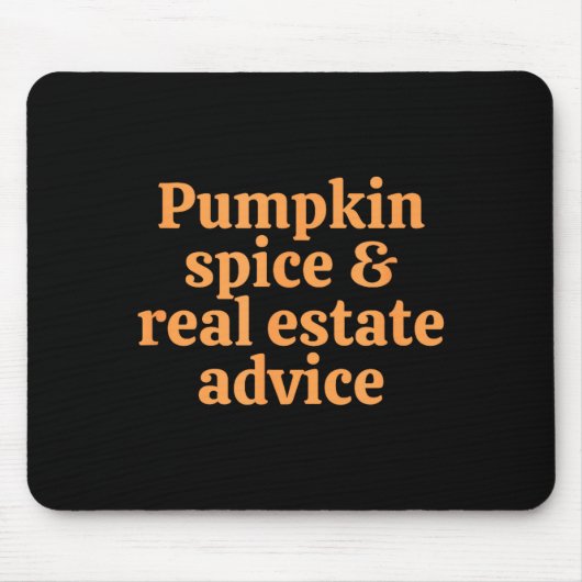 Pumpkin Sce And Real Estate Advice  Muismat (Voorkant)