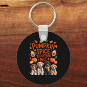 Pumpkin Sce Everything Nice Fall Dog Lovers Addict Sleutelhanger (Voorkant)
