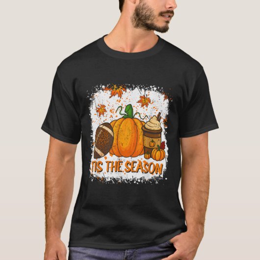 Pumpkin Sce Football Tis The Season Fall Thanksgiv T-shirt (Voorkant)